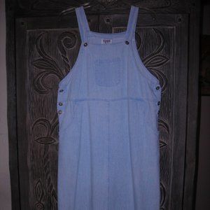 Bib Overall Denim Maxi Dress ,"Teddi petite"